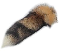 Algopix Similar Product 1 - Versatile Red Fox Tail Keychain Pendant