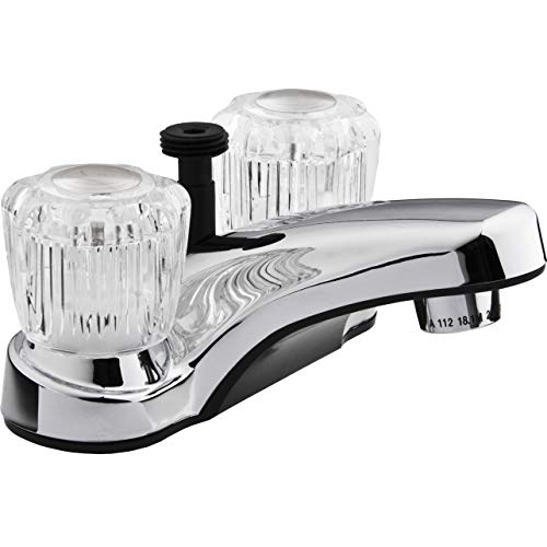 Dura Faucet DF-PL720A-CP RV Bathroom Faucet with Crystal Acrylic Knobs and Shower Hose Diverter (Chrome) #1