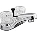 Dura Faucet DF-PL720A-CP RV Bathroom Faucet with Crystal Acrylic Knobs and Shower Hose Diverter (Chrome)