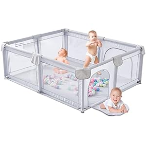 BOJOY Baby Playpen, Playpen for Babies (73x61x27inch), Kids Safe Play Center for Babies and Toddlers, Extra Large…