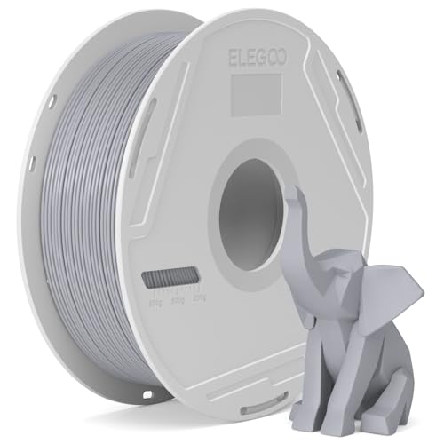 Image of ELEGOO PLA Basic Filament with Reusable Spool Gray 1KG, 1.75mm PLA 3D Printing Filament 2.2lbs High Dimensional Accuracy, Easy Installation Detachable Spool Fits for Most 3D Printers