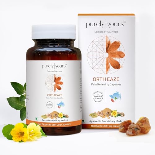 Image of Purely Yours Orth Eaze Joint Pain Relief Capsules | For Joints and Knee Swelling, Pain & Inflammation | Ayurvedic Pain Relief | Enhances Mobility | 60 Veg capsules