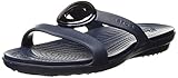 Designer: CROCS crocs Sanrah Metalblock Sandal Women, Sandalias con Punta Abierta para Mujer, Plateado (Silver/Navy 03f), 34/35 EU