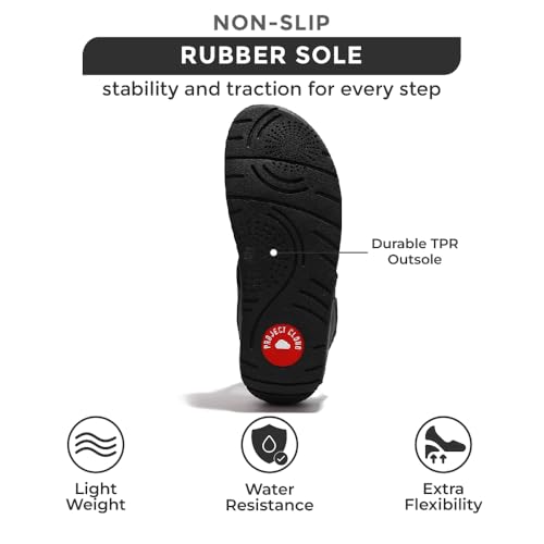 Image of Project Cloud Genuine Leather Women's Sandals - Thong Flip Flops with Plush Soft Insole, Arch Support & Non Slip Outsole - Comfortable Beach & Summer Slides