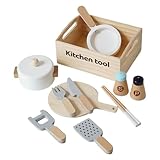 Spielzeugküche für Kinder – Set mit 10 Stück, realistisch und sicher für Fiktion | Set Küche für Kindheit | Geschenk für Geburtstag Weihnachten Neujahr Ostern für Zuhause und Rollenaktivitäten