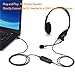 immagine 6Afaneep Cuffie USB Cablate con Microfono per PC Computer Laptop Cuffie Stereo Riduzione del Rumore Cuffiette On Ear per Call Center Skype Chat Conference Call Videoconferenza Ufficio
