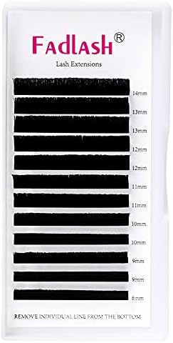 Fadlash Easy Fan Lashes C Curl 0.05 8mm Single Lashes Russian Lashes Natural Look Self Fanning Eye Lashes Automatic Blooming Russian Eyelashes Extensions(0.05-C-8)