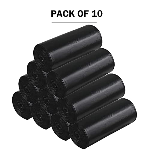 Image of Premium Recyclable Garbage Bags | Extra Large Size Durable Dustbin Bag | Trash Bag - Black Dustbin Covers for Indoor, Outdoor, Home, Office and Hotels Wet & Dry Waste (Pack of 10 Rolls) Total 150 Bags