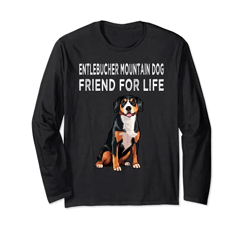 Entlebucher Mountain Dog Friend For Life Dog Friendship Long Sleeve T-Shirt, Black