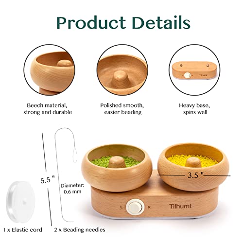 Tilhumt Electric Bead Spinner & 1mm Elastic String for Jewelry,Bracelet Making,Seed Beads Clay Beads,Beading,Jewelry Making - Thumbnail 4