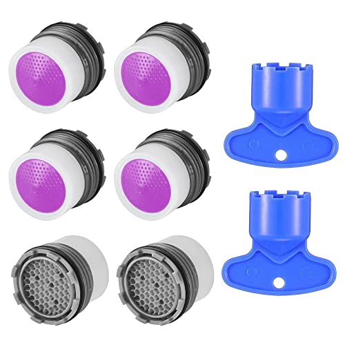 6 Pezzi Aeratore Rubinetto, Rompigetto Rubinetto M16 Aeratore Rubinetto del Filettatura, Filtri Rubinetti Lavandino con 2 Pezzi Chiavi, Filtro Rubinetto Acqua per Cucina Bagno