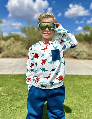 Image of Arshiner Boys Fleece Colorblock Sweatshirt & Pants Outfit Set Fall Winter Clothes Toddler to Big Kid Sizes (2~16 Years)