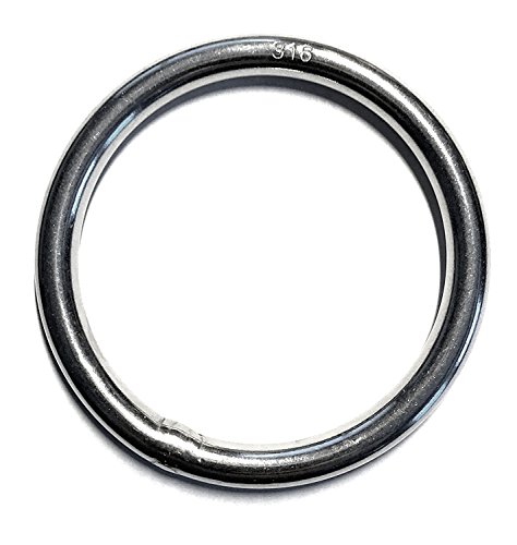 Stainless Steel 316 Round Ring Welded 6mm x 50mm (1/4