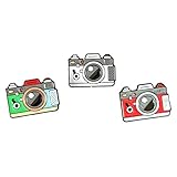 Artibetter 3Pz Spilla da Macchina Fotografica Vintage Arcobaleno Fotocamera Digitale Spilla Spille in Lega Distintivi Pinza Petto per Zaini Borse Fai da Te Vestiti