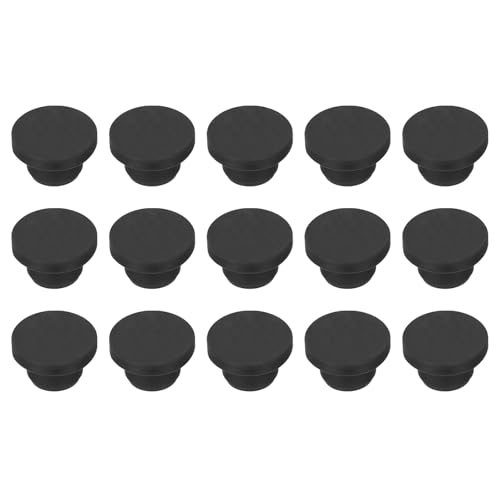 Image of MECCANIXITY 15pcs T-Shaped Silicone Plugs 16mm 5 /8 Inch Dia Snap in Plug Hole Seal Cover Round Rubber Stopper for Kitchen Rubber Bulkheads Waterproof Sealing Plugs Black