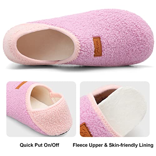 Image of Fires Womens Mens Slippers with Rubber Sole Soft-Lightweight House Slipper Socks Around House Shoes Non Slip Indoor /Outdoor