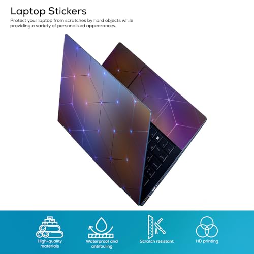 Image of Galaxsia Pattern D31 Top+Wrist Pad Vinyl Laptop Skin /Sticker /Cover Upto 15.6 Inches Laptops Laminated-Removable-HD Quality Compatible for Hp-Dell-Sony-Lenovo-Asus etc.(15x10 Inches)