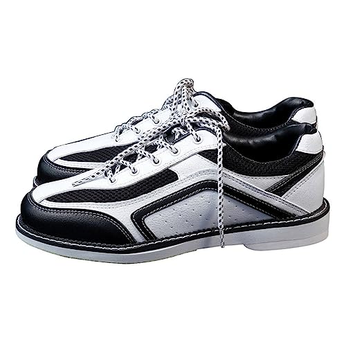 VEACAM Womens Bowling Shoes Ladies Gym Sports Sneakers Lightweight Casual Fashion Bowl Shoes for Women,White,6