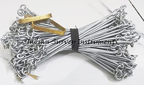 Survey Drawing Instruments Ground Measuring Land Survey Chain, 30 Meter With Arrow, Clear