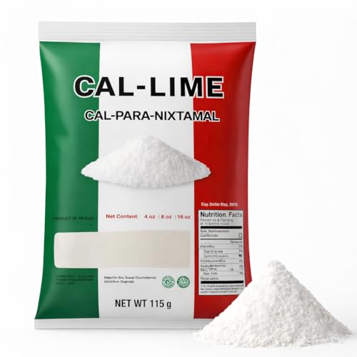5oz Mexican Cal (Lime Powder) Cal Mexicana Para Nixtamal o Sazonador Mexicano | Premium Quality For Nixtamalization & Tortilla Making - Imported From Mexico.