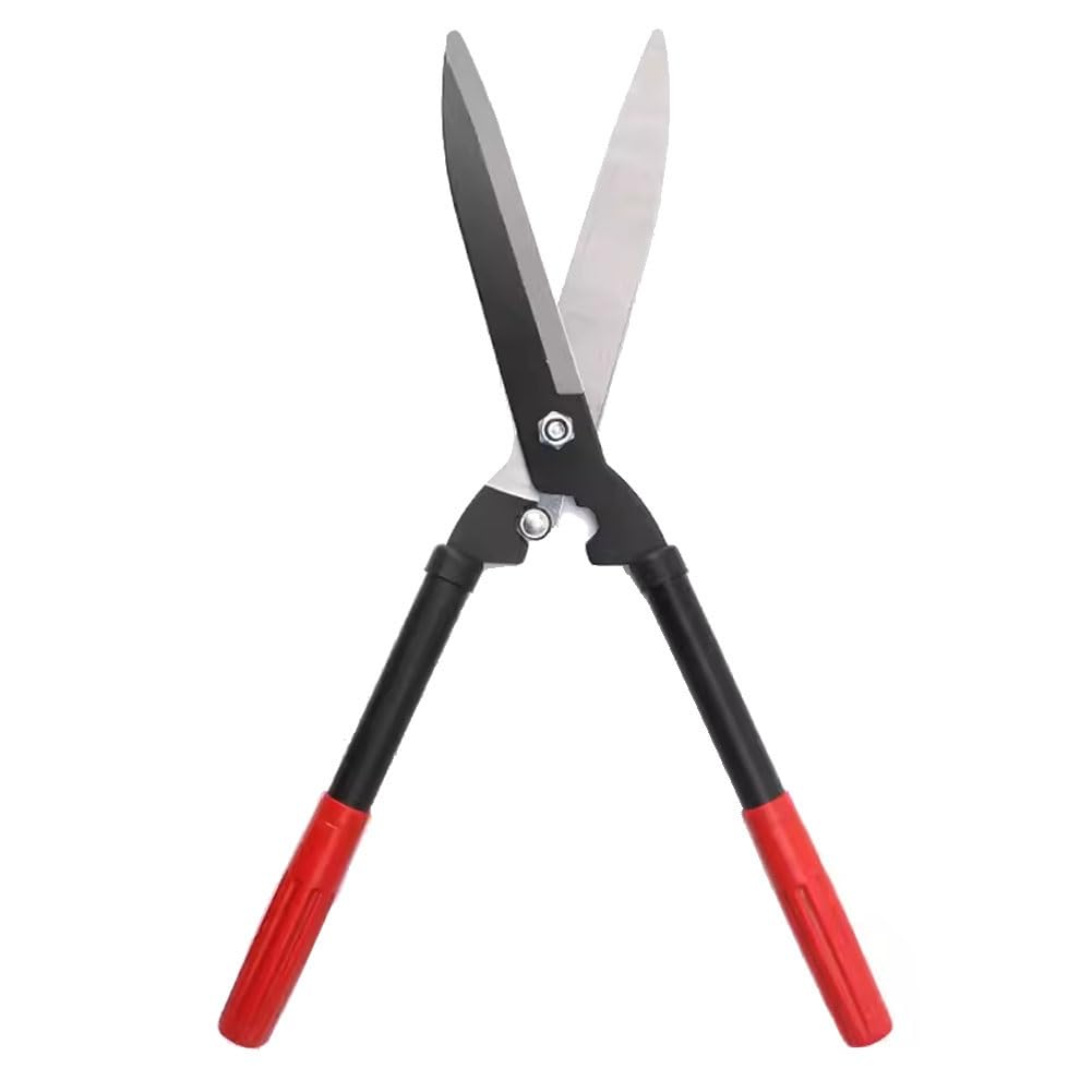Gartenschere Heavy Duty, Zaunschere, Rasenschere gerader Kopf, Gartengeräte große Schere, mit gerader Stahlklinge und leichtem Griff zum Beschneiden von Grenzen, Ziersträuchern(Straight Blade)