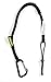 Tool Lanyard, 44in L, Black, 15lb, Aluminum