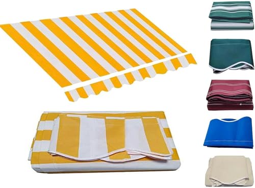 WZUOPG Terrace and Garden Manual Retractile Spare Fabric with Cenefa