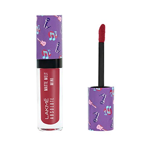 Lakme Absolute Matte Melt Mini Liquid Lip Color, Pink Footprint, Long Lasting Velvet Matte Liquid Lipstick – Lightweight, Non Transferable, 2.4 Ml For Rs. 213 @ 50 %