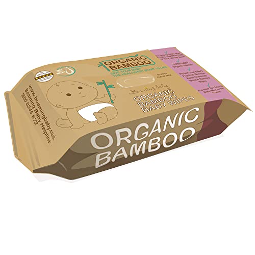 Beaming Baby Toallitas de bambú orgánicas - 3 paquetes de 80 - con aloe vera orgánico