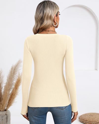 Ficerd 3 Pack Women's Sweaters Crewneck Long Sleeve Ribbed Knit Sweater Slim Fit Pullover Tops Basic Sweater2