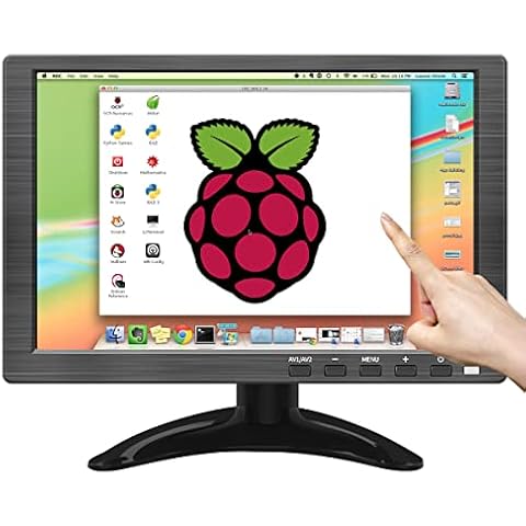 Kenowa 10.1 Inch Touchscreen Portable Monitor, IPS FHD 1280x800 Small Touch Monitor with Port BNC/AV/HDMI/USB/VGA Video Input for PC CCTV Car Backup Camera Raspberry Pi Window 7 8 10 OS Cover