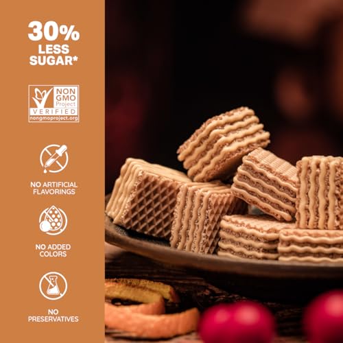 Image of Loacker Quadratini Gingerbread Wafers, 30% Less Sugar, Non-GMO, 6-Pack