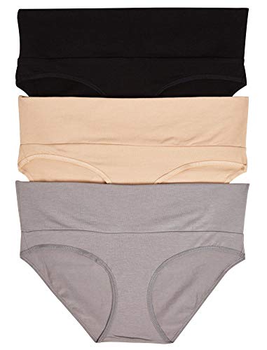 Motherhood Maternity Women's 3 Pack Fold Over Brief Panties