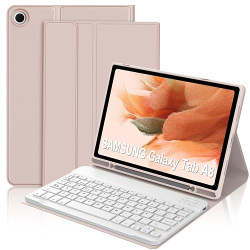 JADEMALL Funda con Teclado para Samsung Galaxy Tab A8 10.5'', Teclado Bluetooth Inalámbrico...