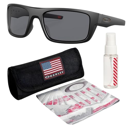 OAKLEY DROP POINT OO9367 - Gafas de sol rectangulares con kit oficial de gafas, Negro mate, 60 mm
