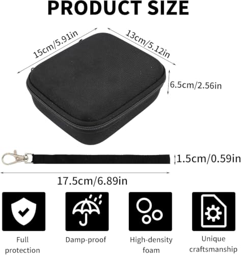 Image of M.G.R.J Portable Carrying Case Cover for Insta360 GO Ultra Action Camera (Black)