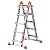 LANBITOU Ladder, 5 Step Ladder, Extension Ladder Max 17Ft, Non Slip Folding Ladder, Multi Position Ladder, Aluminum Ladder, Security 330 lbs Weight Rating, Ladders for Home Stairs Indoor Outdoor Roof