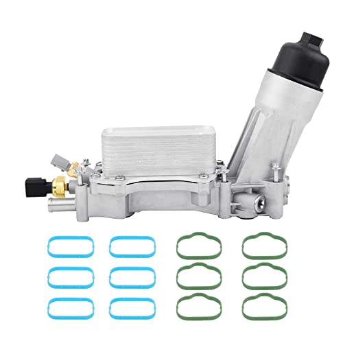 926-876 926-959 Aluminum Engine Oil Cooler And Oil Filter Housing Adapter Compatible With 2011-2016 Chrysler 200 300 Dodge Charger Grand Cherokee Wrangler 3.6L V6 Engine Replaces# 68105583AF