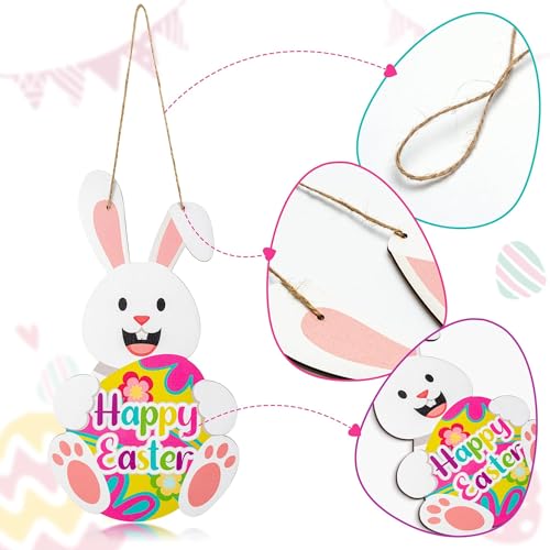 L1rabe-Easter-Welcome-Door-Signs-2Pcs-Welcome-Peeps-Easter-Bunny-Wooden-Front-Hanging-Door-Sign-Decorations-Spring-Colorful-Rabbit-Indoor-Outdoor-Farmhouse-Porch-Wall-Fireplace-Decor-Spring-Gifts L1rabe Easter Welcome Door Signs 2Pcs Welcome Peeps Easter Bunny Wooden Front Hanging Door Sign Decorations Spring Colorful Rabbit Indoor Outdoor Farmhouse Porch Wall Fireplace Decor Spring Gifts