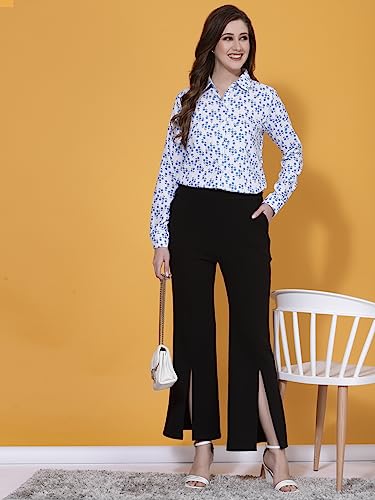 Image of OOMPH! Women's Cotton Regular Fit Floral Button Down Shirt