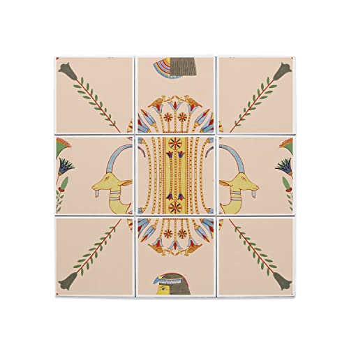 Carreaux céramique hiéroglyphe égypte ancienne 15x15 cm panneau décoratif mural salon