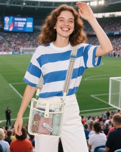 Stadium Clear Bag - Women's Crossbody Tote with Guitar Strap for Concerts2