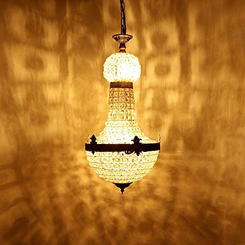 Lustre cristal moderne Newrays, plafonnier rétro de prestige culot E14 - 5