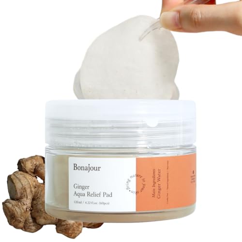 [BONAJOUR] Ginger Aqua Relief Toner Pad for Sensitive Skin, Gentl...