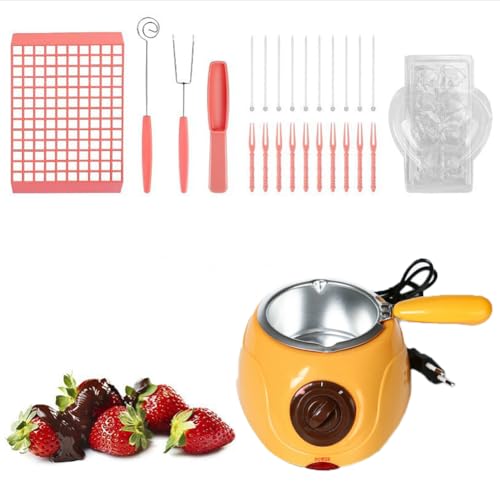 Olla eléctrica para derretir chocolate – Mini kit de fusión de 25 W con accesorios para chocolatería artesanal y uso doméstico, perfecto para derretir bombones y golosinas
