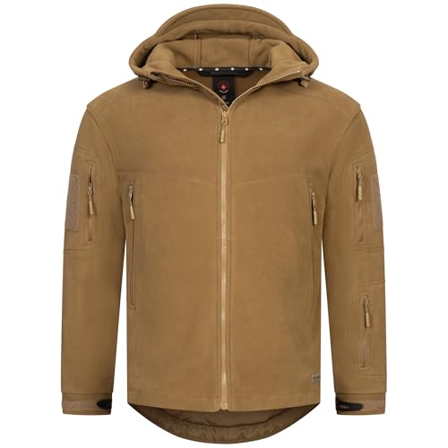 Höhenhorn Biferten - Chaqueta de forro polar militar para hombre con capucha, arena, M