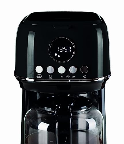 Image of Ariete 1396 Modern Drip Coffee Maker, Drip coffee, Capacity up to 15 cups, Heating base, LCD display, Removable and washable filters (Black)