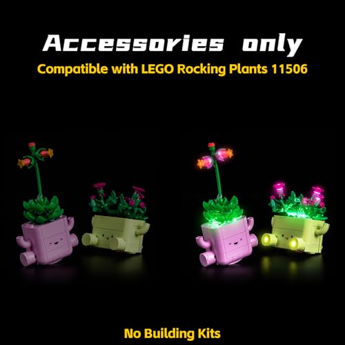 Image of BrickBling Light Compatible with Lego Rocking Plants 11506 | Light up Your Botanical Collection (Not Come with Plants Model) (Upgraded Verion Light)