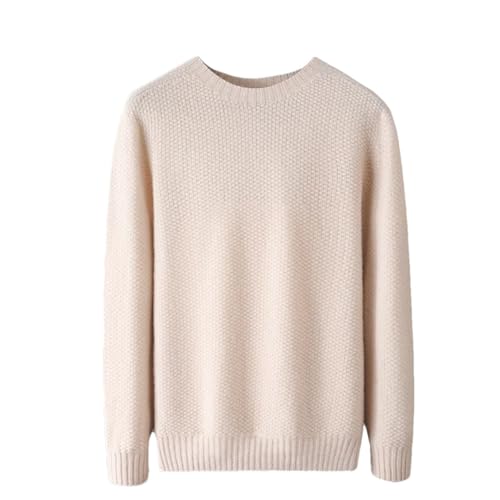 Men's Winter 100 Percent Solid Merino Wool Sweater Crewneck Pullover Thin Solid Color Sweater