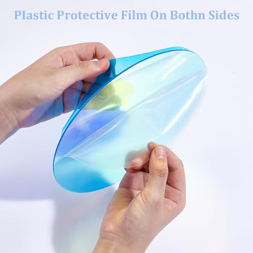 UNICRAFTALE 2 Stück Klare Runde Acrylplatten 20cm Runde Acrylrohlinge Acrylscheiben Blätter Bunte Transparente Acrylplatte Für Bilderrahmen Malerei Kunstprojekte Heimwerkerbedarf